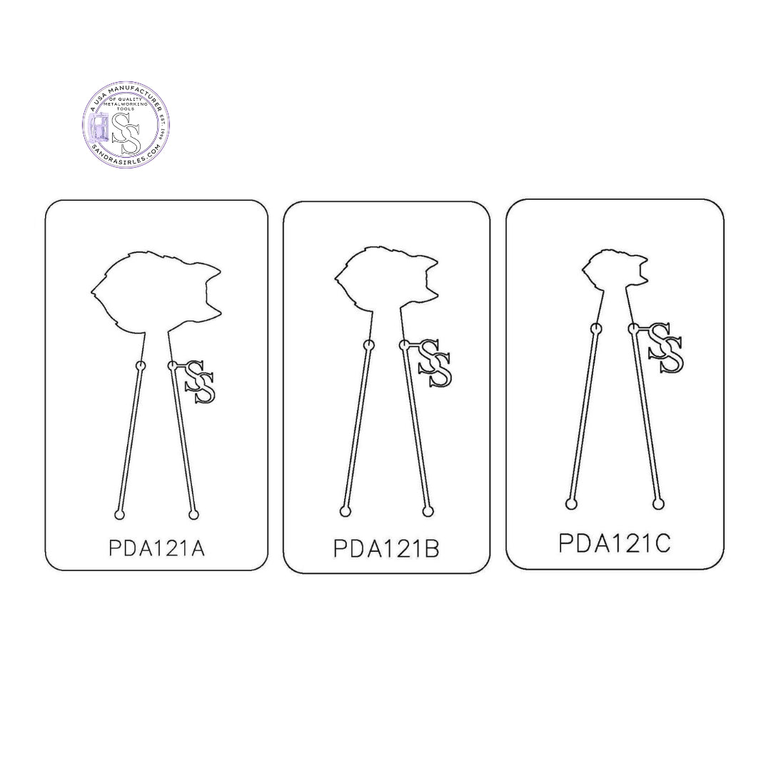 PANCAKE DIE PDA121 WOLF HEAD FRONT